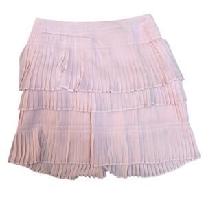Y2K Wet Seal Tiered Pleated Skirt Pink Womens Jrs Size 3 Fairy Coquette Whimsy